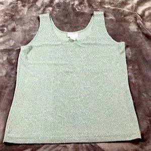 Chico's Travelers Glitter Sparkle Tank Top - Size 1